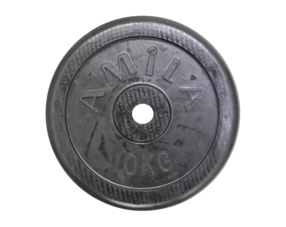 Amila Δίσκος με Επένδυση Λάστιχου 10kg Φ28mm Amila Δίσκος με Επένδυση Λάστιχου 10kg Φ28mm