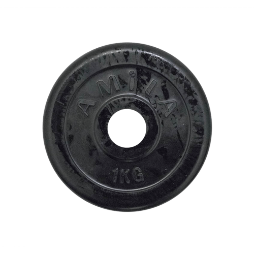 Amila Δίσκος με Επένδυση Λάστιχου 1kg Φ28mm Amila Δίσκος με Επένδυση Λάστιχου 1kg Φ28mm