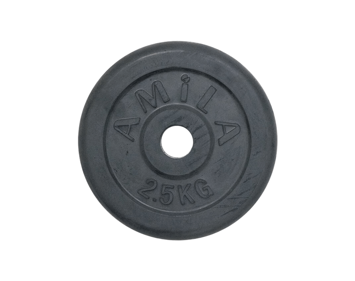 Amila Δίσκος με Επένδυση Λάστιχου 2.5kg Φ28mm Amila Δίσκος με Επένδυση Λάστιχου 2.5kg Φ28mm