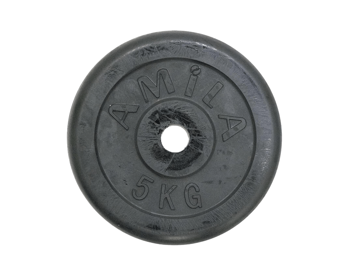Amila Δίσκος με Επένδυση Λάστιχου 5kg Φ28mm Amila Δίσκος με Επένδυση Λάστιχου 5kg Φ28mm