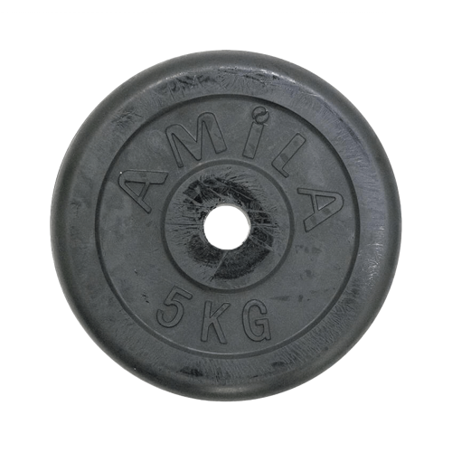 Amila Δίσκος με Επένδυση Λάστιχου 5kg Φ28mm Amila Δίσκος με Επένδυση Λάστιχου 5kg Φ28mm