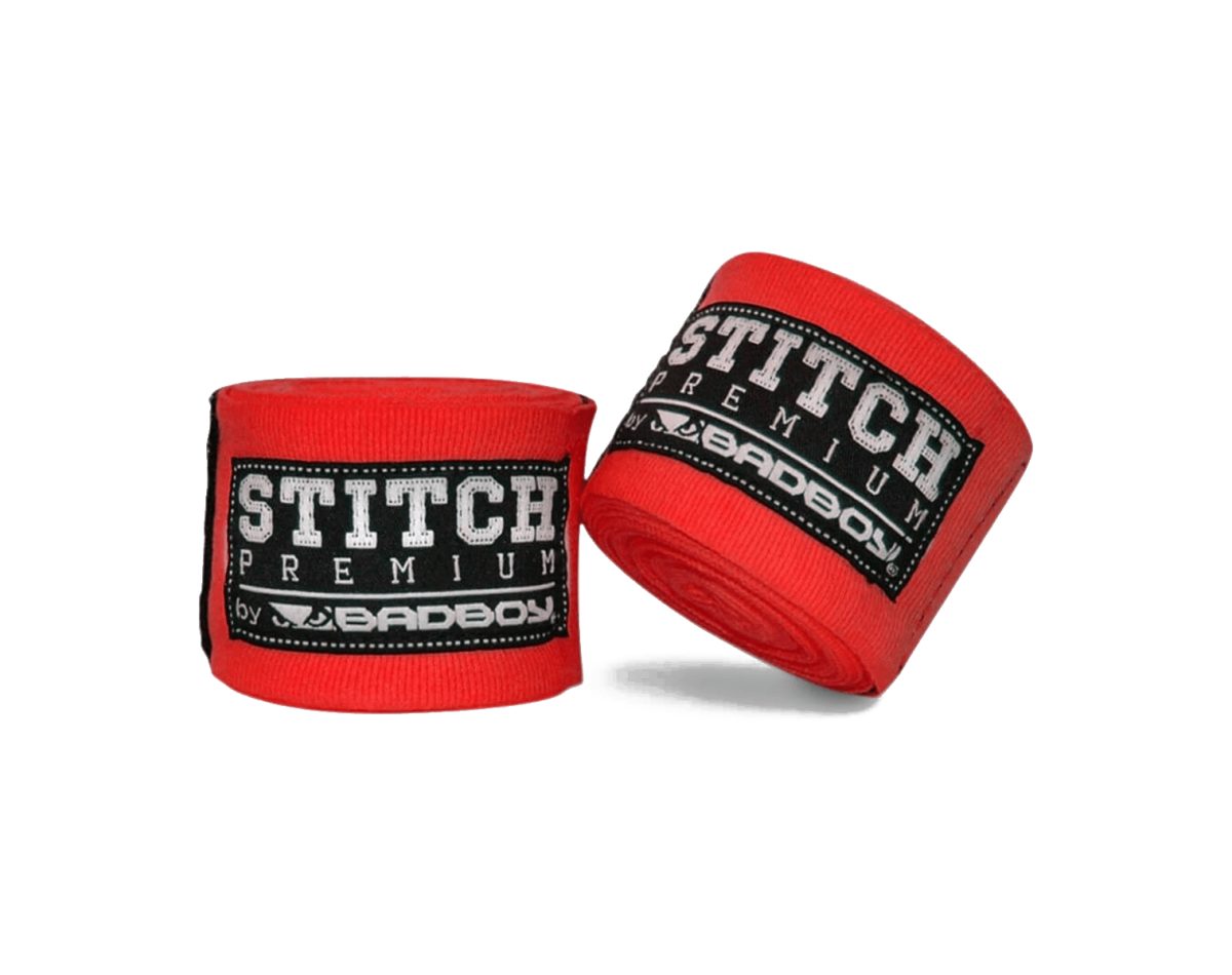 Bad Boy Stitch Premium Hand Wraps - Red Bad Boy Stitch Premium Hand Wraps - Red