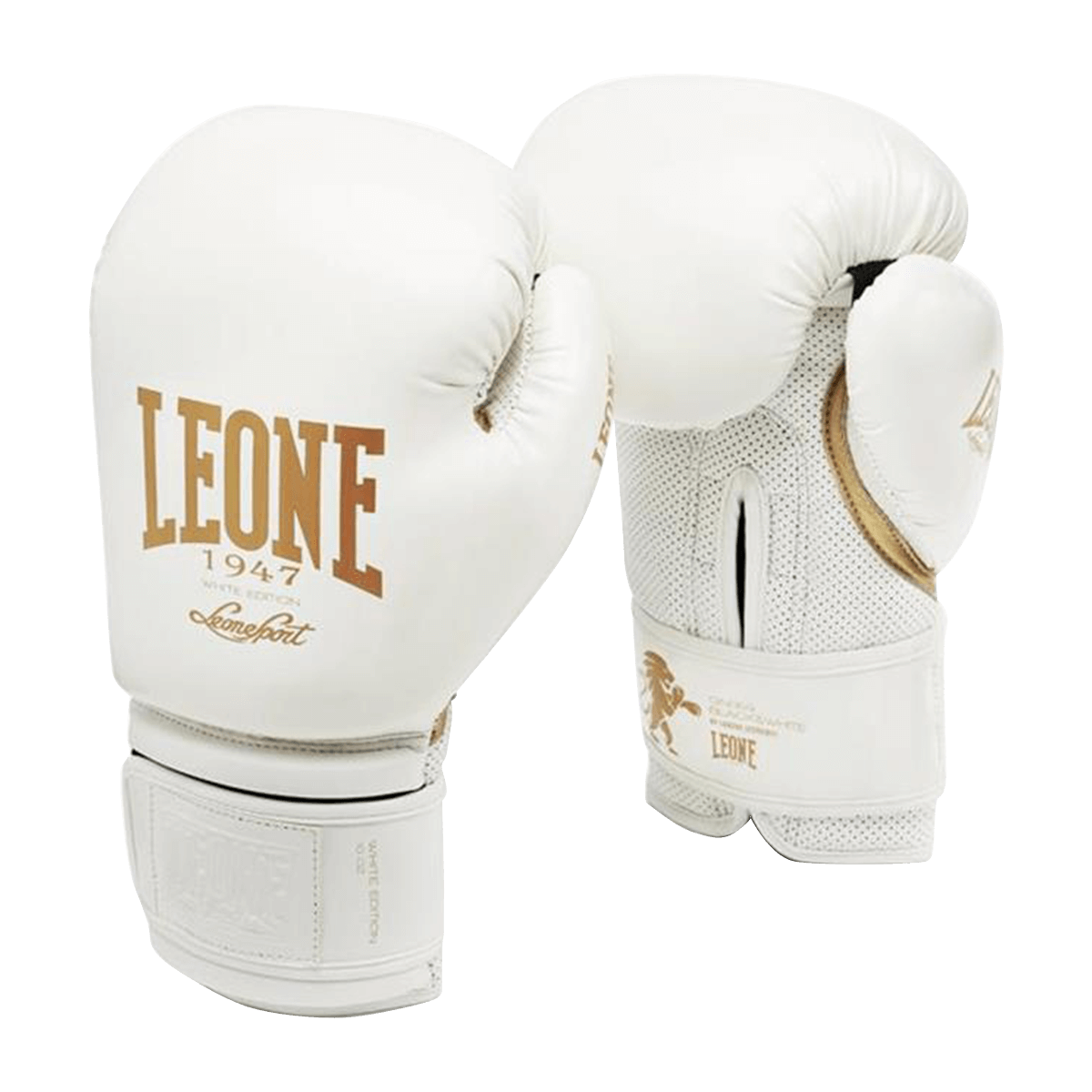 Leone Boxing Gloves Black&White White Edition for Boxe, Kick Boxing, Muay  Thai