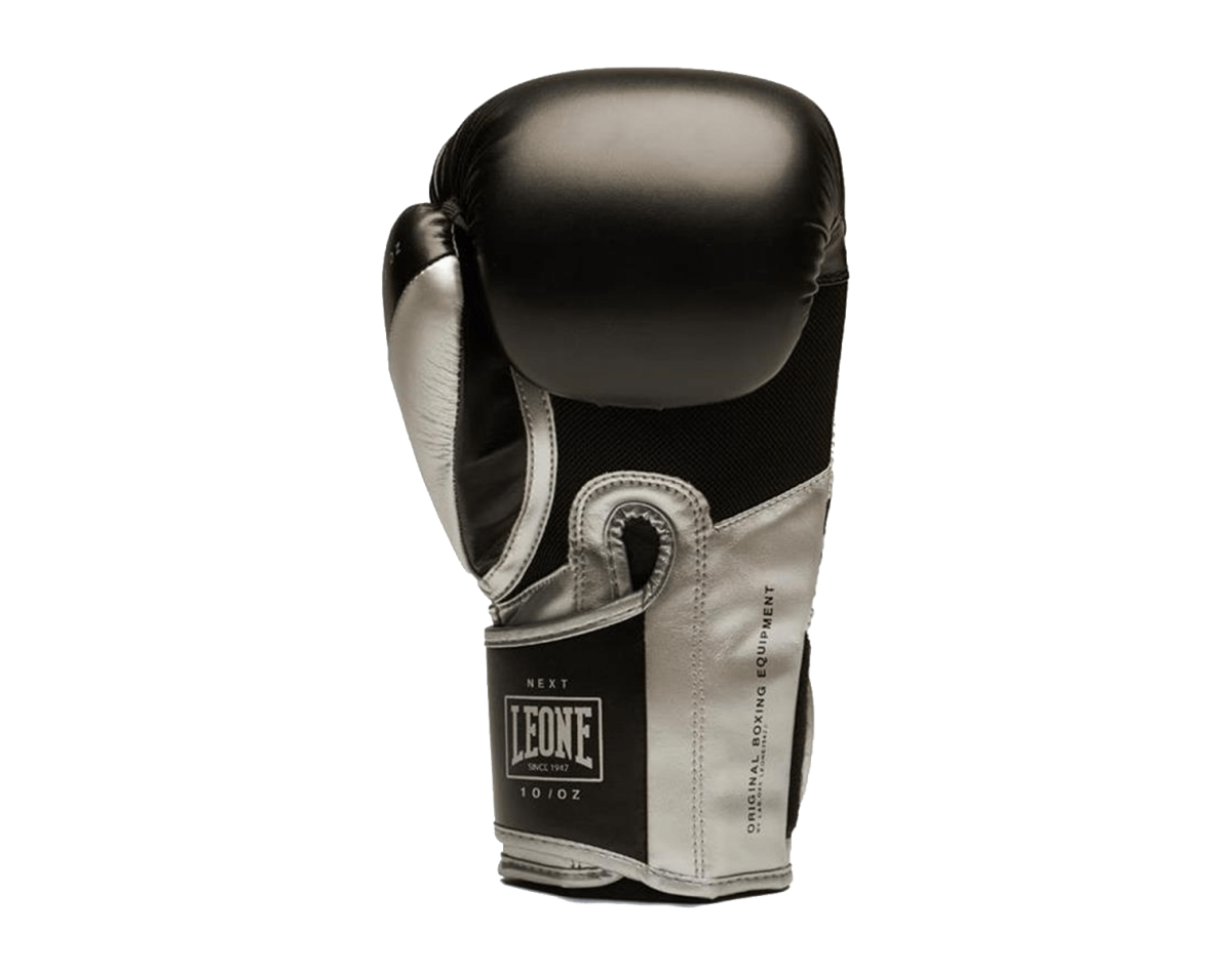 Leone Next Boxing Gloves - Black / Silver