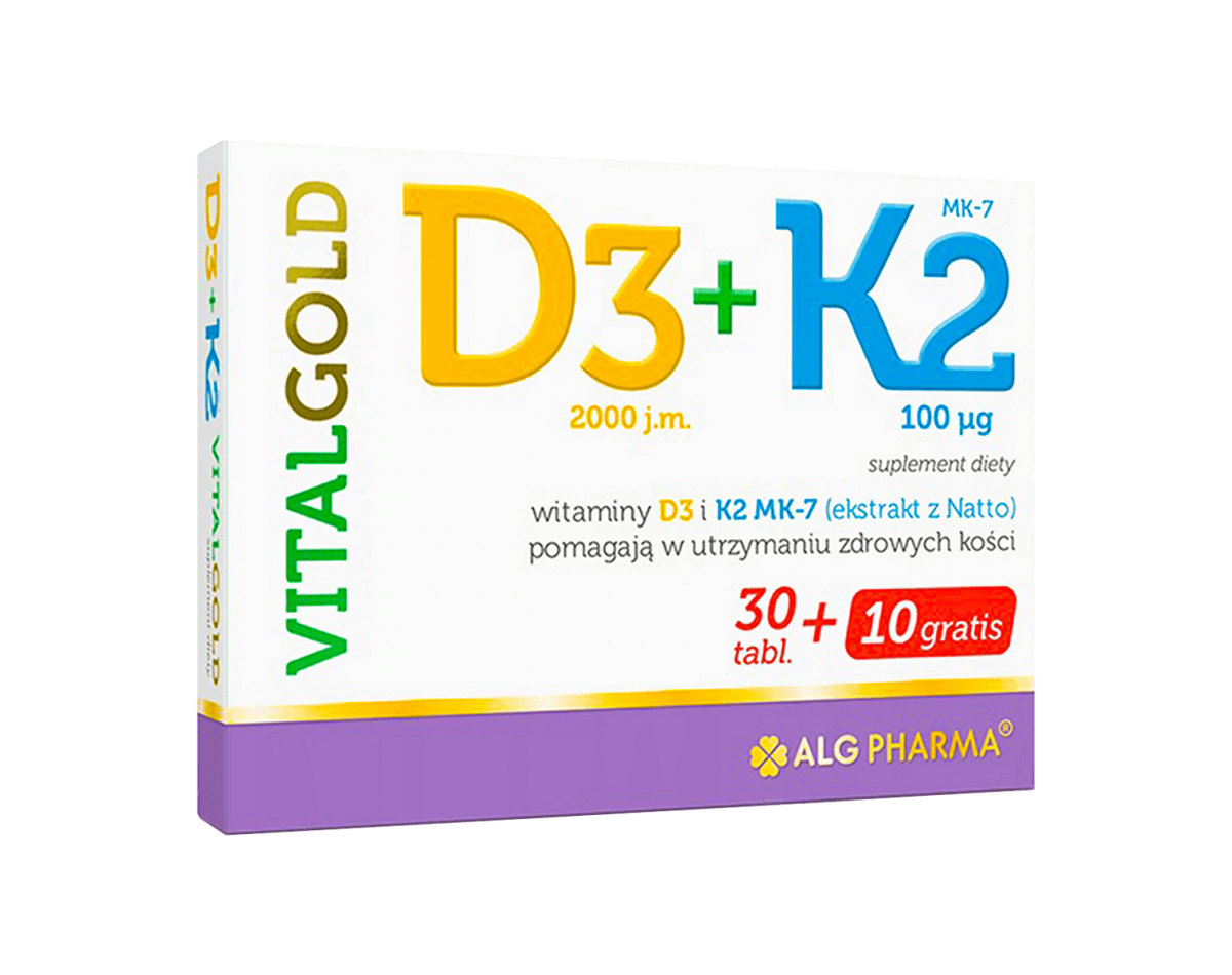 ALG Pharma D3 + K2 Vital Gold 40 Tabs.