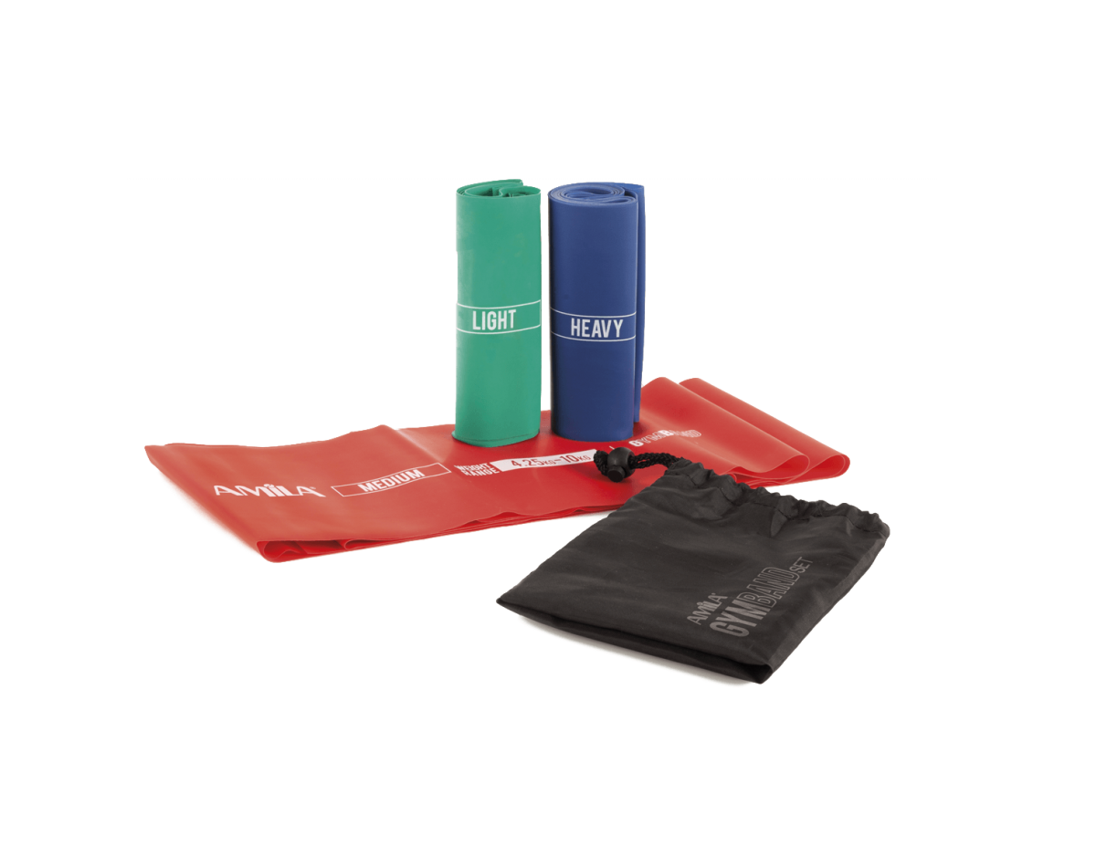 Amila GymBand Σετ 3x Λάστιχα Αντίστασης (Light, Medium, Heavy) με Πουγκί Μεταφοράς