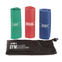 Amila GymBand Σετ 3x Λάστιχα Αντίστασης (Light, Medium, Heavy) με Πουγκί Μεταφοράς