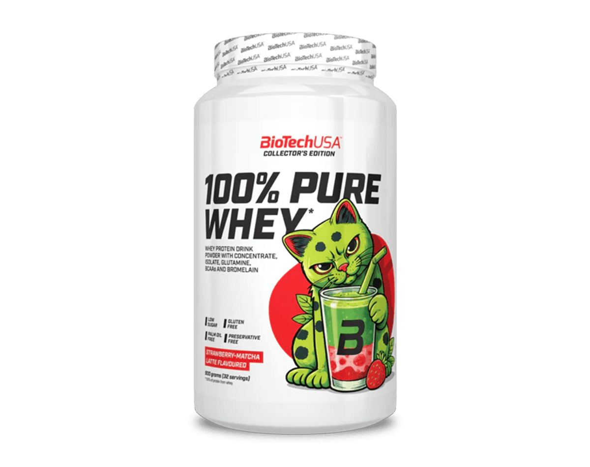 Biotech USA 100% Pure Whey Strawberry Matcha Latte 900gr Biotech USA 100% Pure Whey Strawberry Matcha Latte 900gr