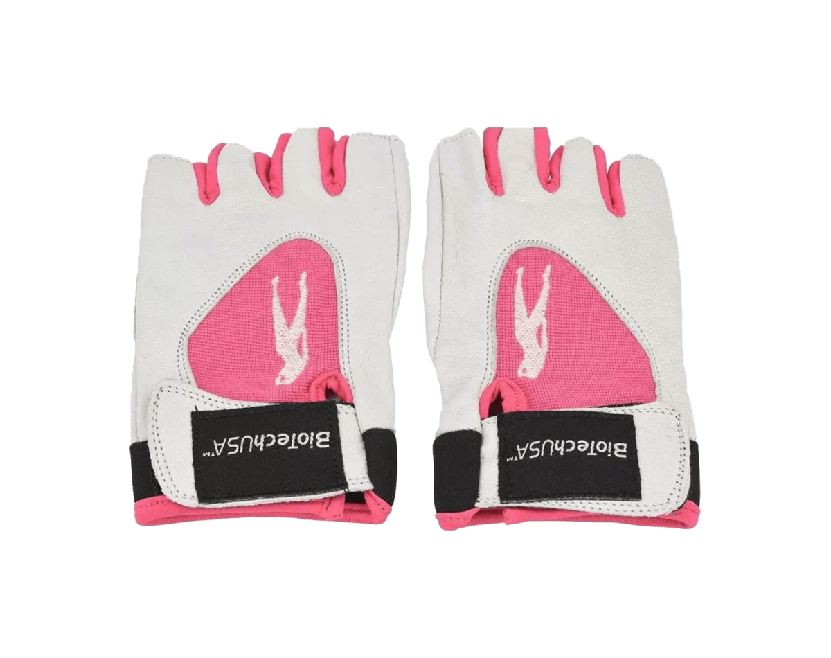Biotech USA Lady 1 Leather Gloves White-Pink