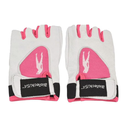 Biotech USA Lady 1 Leather Gloves White-Pink Biotech USA Lady 1 Leather Gloves White-Pink