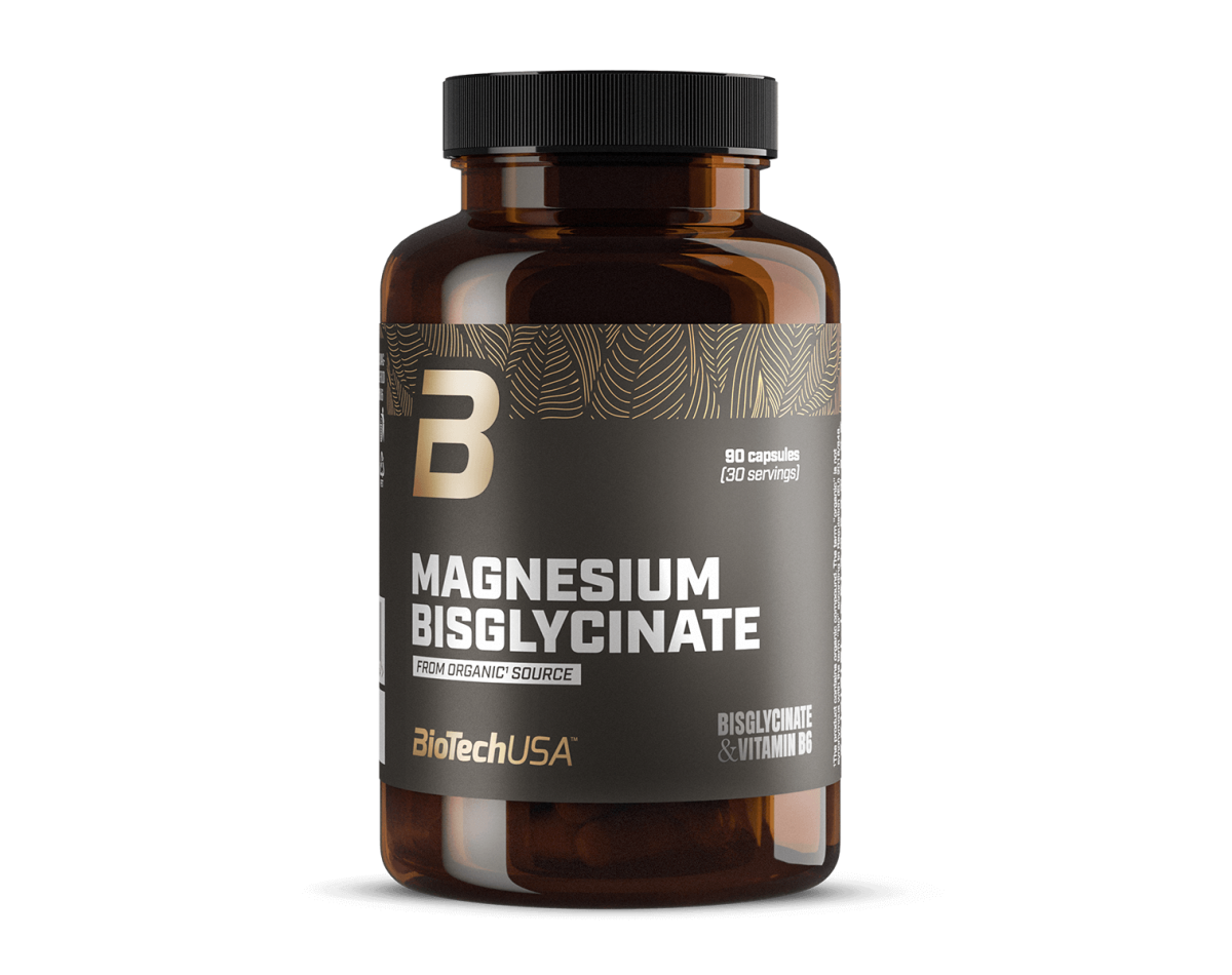 Biotech USA Magnesium Bisglycinate from Organic Sources 90 Caps.