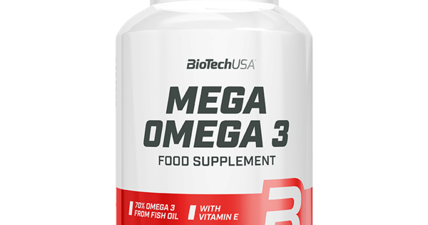 Biotech USA Mega Omega 3 90 Softgels with added Vitamin E | Body Club