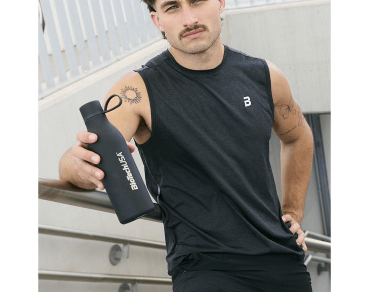 Biotech USA Stainless Steel Bottle Black 500ml