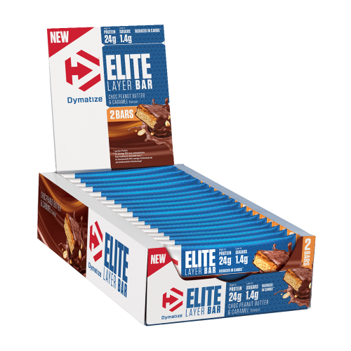 Dymatize Elite Layer Bar Chocolate Peanut Butter & Caramel 18x60gr Dymatize Elite Layer Bar Chocolate Peanut Butter & Caramel 18x60gr