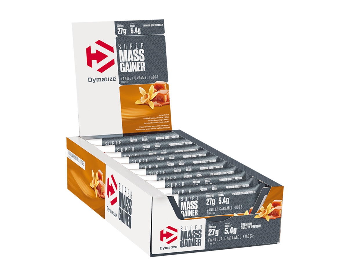 Dymatize Super Mass Gainer Bar Vanilla Caramel Fudge 10x90gr Dymatize Super Mass Gainer Bar Vanilla Caramel Fudge 10x90gr