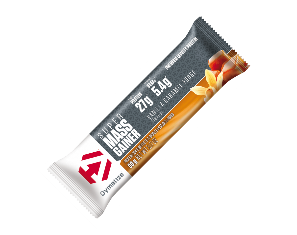 Dymatize Super Mass Gainer Bar Vanilla Caramel Fudge 90gr Dymatize Super Mass Gainer Bar Vanilla Caramel Fudge 90gr