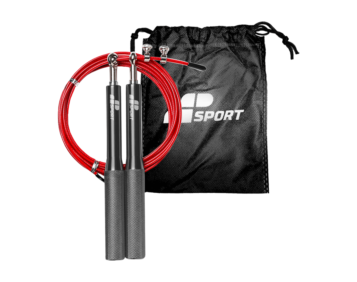 MP Sports Speed Rope (μεταλλική λαβή) 3m Κόκκινο-Μαύρο