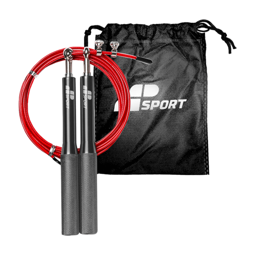 MP Sports Speed Rope (μεταλλική λαβή) 3m Κόκκινο-Μαύρο