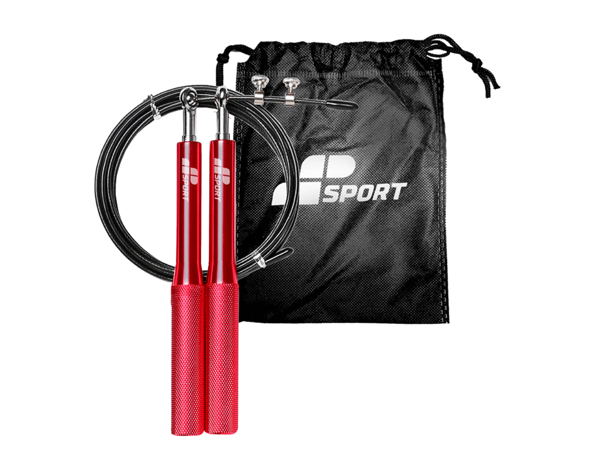 MP Sports Speed Rope (μεταλλική λαβή) Μαύρο-Κόκκινο